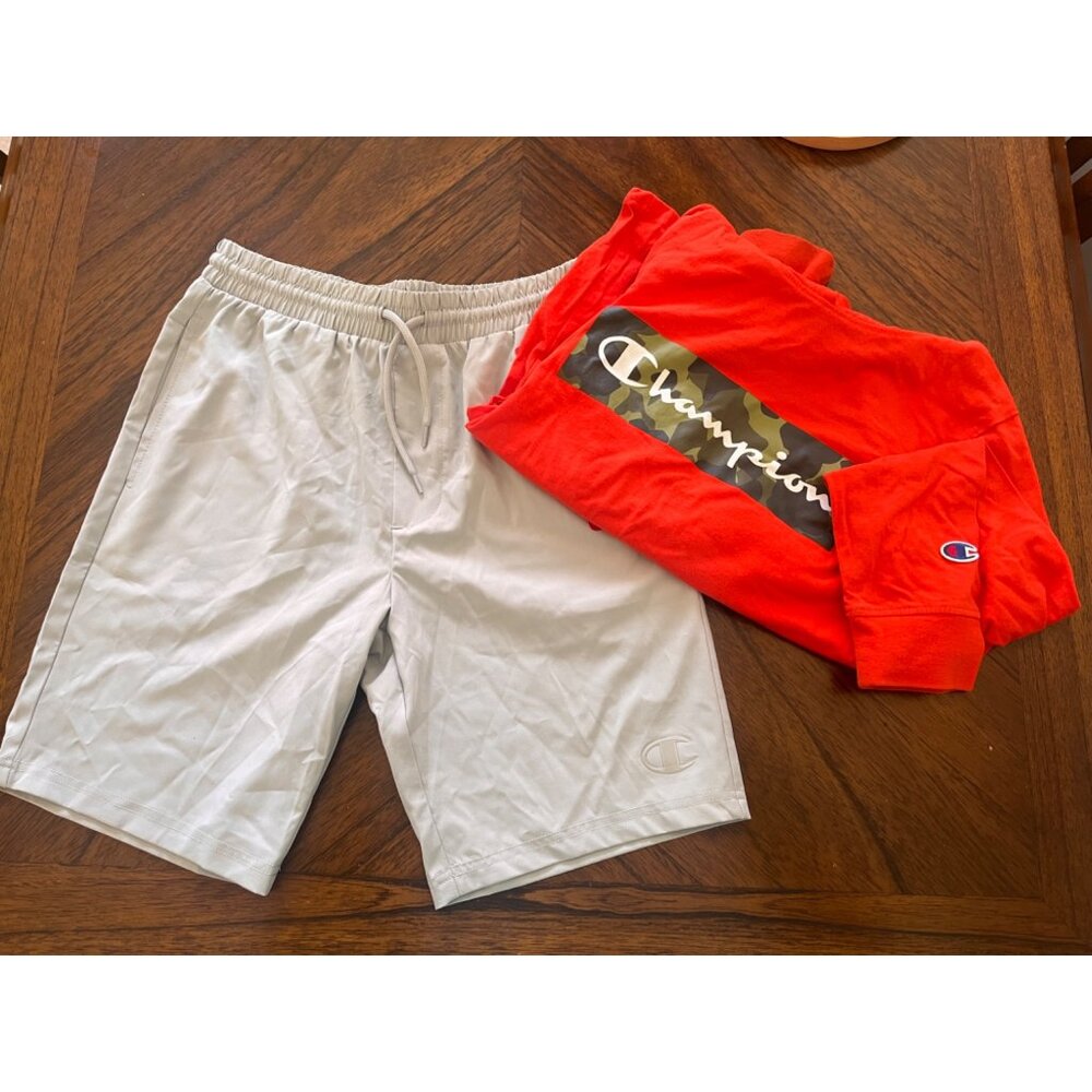 Champions kids sporting Fall outfit size medium